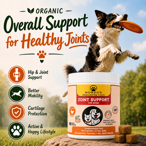 MOBDOG Hip & Joint Chews for Dogs – 90 Chicken Flavour Soft Chews for Senior Dogs